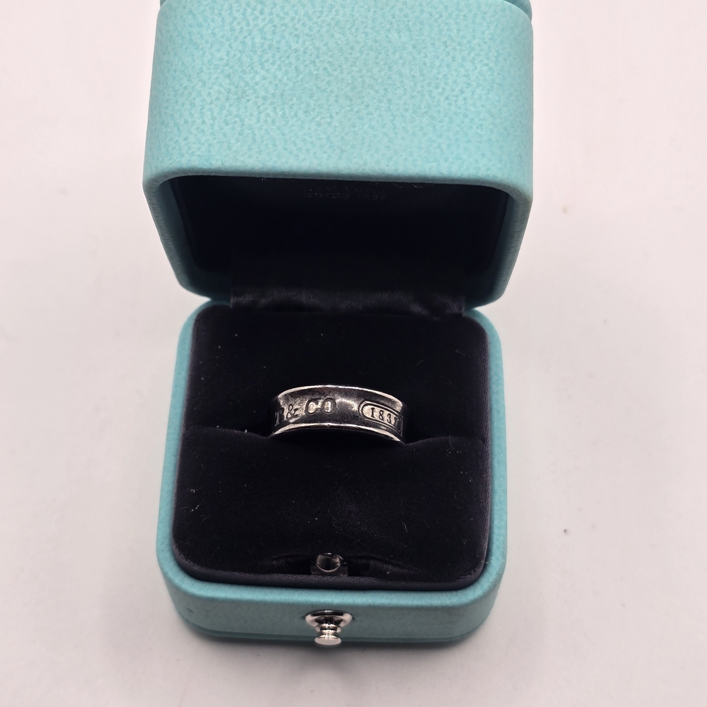 Tiffany & Co. 1837 Sterling Silver Band with Teal Box - Picture 7 of 8